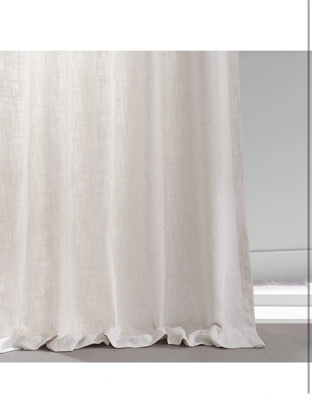 Belgian Heavy Faux Linen Light Filtering Curtains for Bedroom 50x108 1 Panel